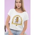 thumbnail image 2 of Churrofic Times Ahead Cartoon Snack Graphic - Fun Foodie Design Women's Crop Tee, 2 of 4