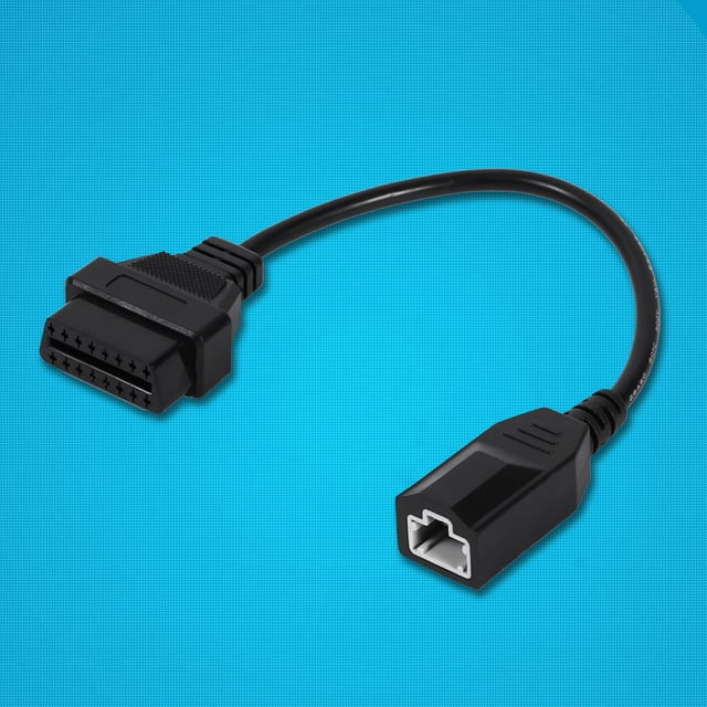 3 Pin to OBD2 16 Pin Diagnostic Connector Cable, Works on Most Vehicles, ABS Plastic, Black, 30.5cm Length