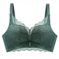 thumbnail image 7 of SBYOJLPB Women's Sexy Bra Ladies Comfortable Breathable No Steel Sexy Lace Gathering Adjustment Lift Bra Woman Underwear Green 6(M), 7 of 7