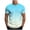 #17 Light Blue, variant on Mineart Men's Short Sleeve T-Shirt Gradient Print Crew Neck Tops Regular Fit Athletic Workout