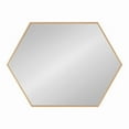 thumbnail image 3 of Kate and Laurel Rhodes Modern Hexagon Wall Mirror, 22 x 31, Natural Teak, Chic Geometric Mirror for Wall, 3 of 8