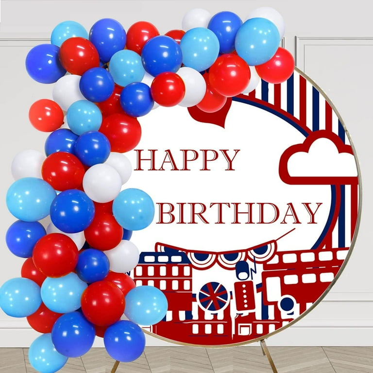 Yansion Red White and Blue Balloons Garland Arch Kit for 4th of July Patriotic Graduation Decorations Baseball Bday Party Nautical Baby Shower