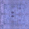 thumbnail image 1 of Ahgly Company Indoor Square Abstract Blue Modern Area Rugs, 8' Square, 1 of 4