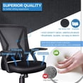 thumbnail image 3 of KOLLIEE Mid Back Mesh Office Chair Ergonomic Swivel Black Mesh Computer Chair Flip Up Arms with Lumbar Support Adjustable Height Task Chair, 3 of 7