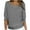 Gray, variant on Womens Casual Puff Sleeve Sweater Crewneck 3/4 Sleeve Knit Tops Solid Office Thin Knitted Pullover Sweaters Red Fuzzy Sweater for Women