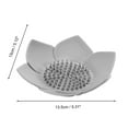 thumbnail image 4 of Unique Bargains 1 Pc Waterproof Soap Holder Flower Gray Soap Holder for Bathroom 5.31"x5.12"x1.38", 4 of 6