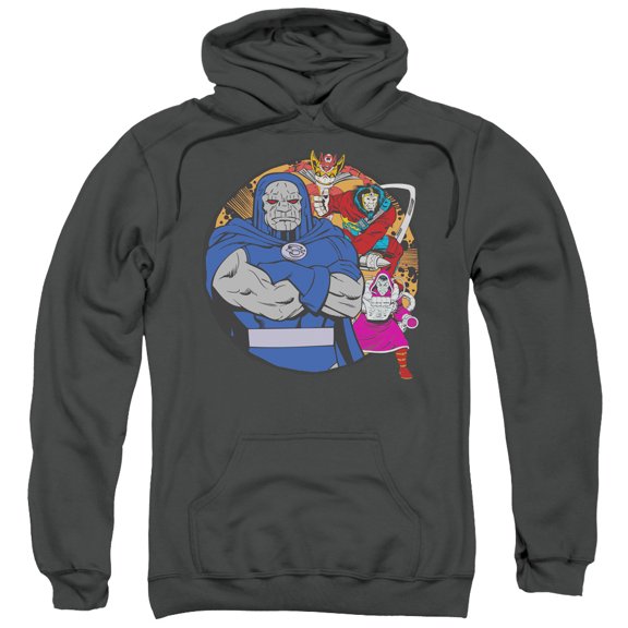 DC Comics Apokolips Represent Adult Pullover Hoodie Sweatshirt Charcoal