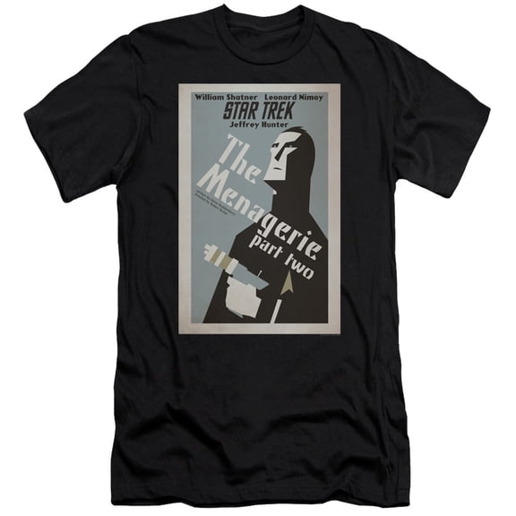 Star Trek Tos Episode 12 Premium Canvas Adult Slim Fit 30/1 T-Shirt Black