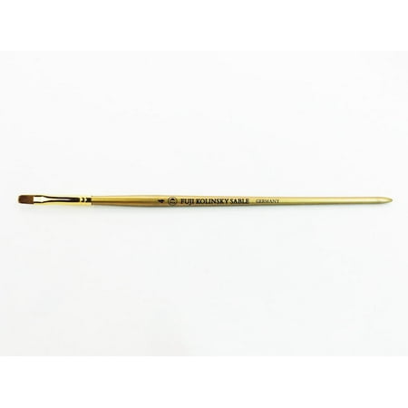 Fuji Kolinsky Sable Acrylic Nail Brush with Gold Wood Handle - Size