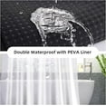 thumbnail image 3 of Orchidleaf 3 in 1 Waterproof Waffle Weave Shower Curtain and Clear Liner Set with 6 Stainless Steel Hooks Double Sided for Bathroom 36x72Inches Polyester Fabric Shower Curtains, 3 of 5