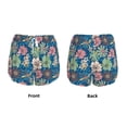 thumbnail image 3 of Balery Colorful Flowers Pantalones cortos deportivos para mujer con forro y dos bolsillos, elásticos, para entrenamiento, gimnasio, yoga-XX-Large, 3 of 7