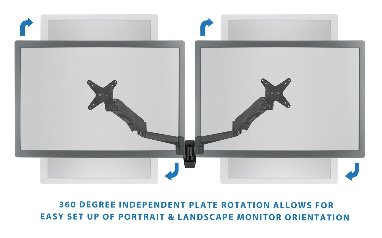 Mount-It! Dual Monitor Desk Mount Stand With Gas Spring Arms