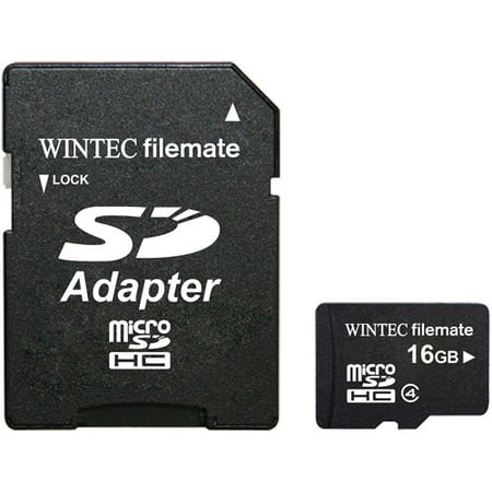Wintec Filemate 16GB Micro SDHC Memory Card with SD Adapter