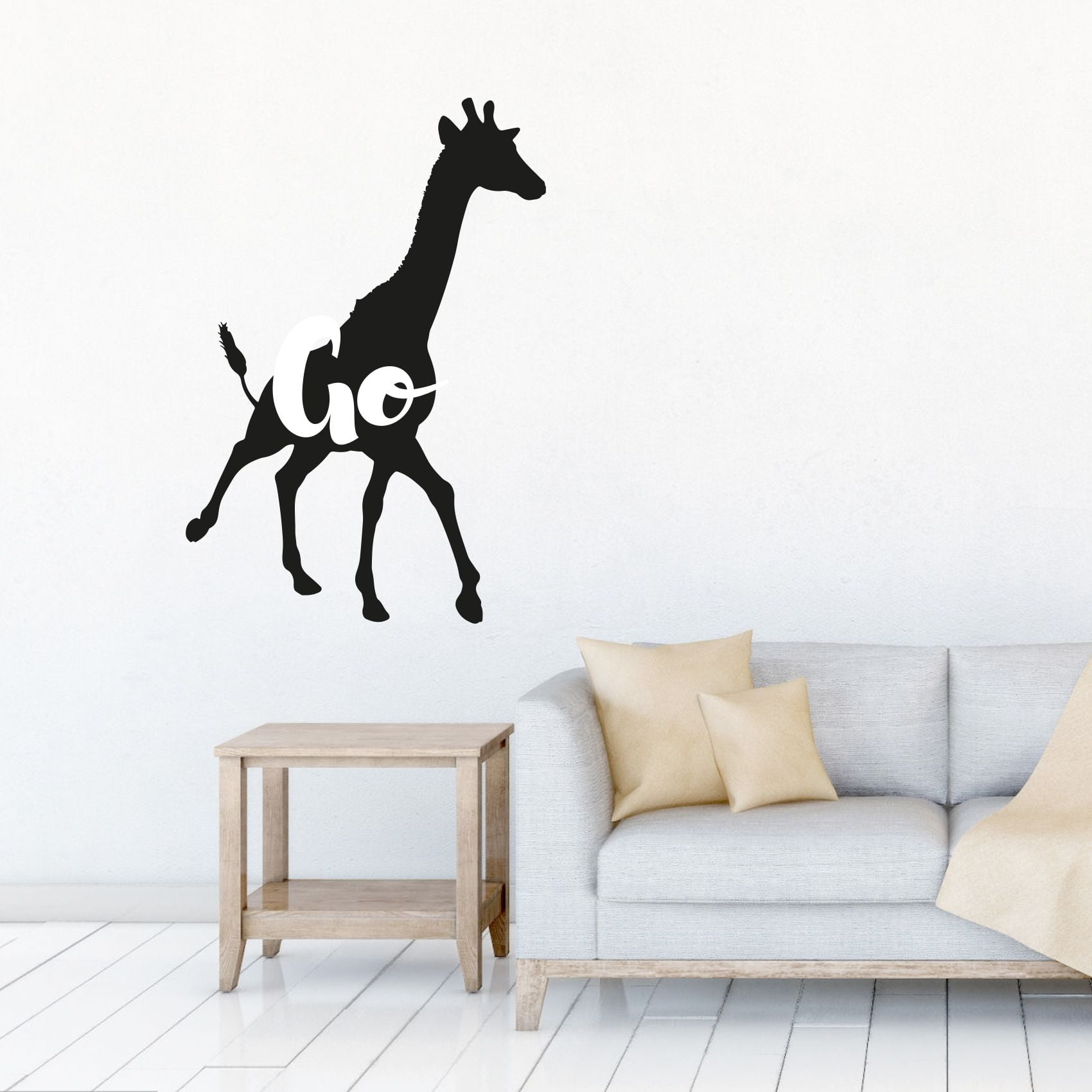 3D Giraffe Head Picture Decal Childrens Wall Stickers Bedroom Wall Art 4 Sizes 