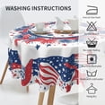 thumbnail image 4 of 4th of July Tablecloth USA Flag Round Table Cover Washable Table Cloth for Home Kitchen Party Picnic 60 Inch, 4 of 5