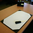 Black Leather 38 x 24 Desk Pad with Blotter Paper
