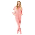 thumbnail image 2 of Big Feet Pyjama Pjs Rose à Capuchon en Peluche pour Femmes Pyjama à Pieds Dormeur avec Siège Rabattable Dormeur, 2 of 2