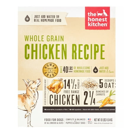 The Honest Kitchen Revel: Natural Human Grade Dehydrated Dog Food, Chicken & Organic Grains, 10 lbs (Makes 40