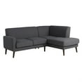 thumbnail image 3 of Studio Living Shoreline Modern Indoor Sectional Sofa, Charcoal Fabric, 3 of 12