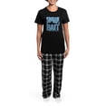 thumbnail image 4 of CafePress - Shark Bait Pajamas - Women's Short Sleeve Print T-Shirt and Pants Dark Cotton Pajama Set, 4 of 7