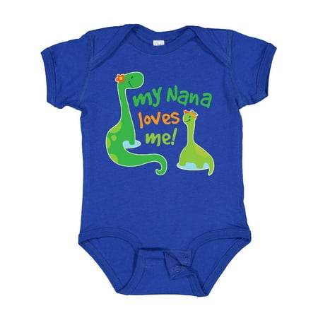 

Inktastic My Nana Loves Me Grandson Gift Baby Boy Bodysuit