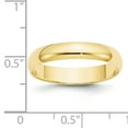 thumbnail image 3 of 10K Yellow Gold 4mm Light Weight Half Round Band Ring Size 10, 3 of 7