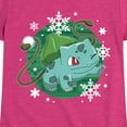 thumbnail image 3 of Pokémon - Bulba Pattern - Youth Girls Short Sleeve Graphic T-Shirt, 3 of 5
