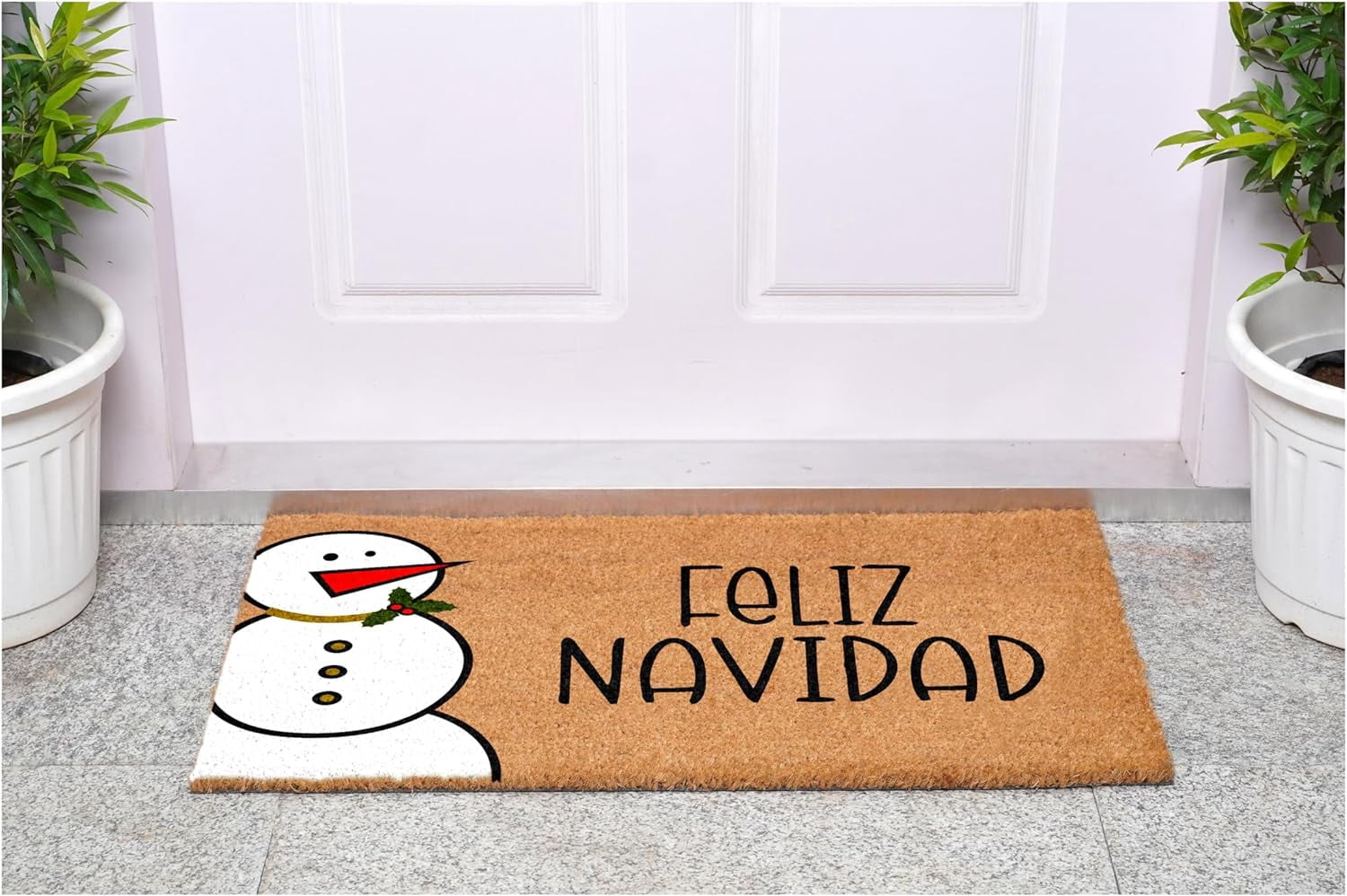 Calloway Mills 113341729 Snowman Feliz Navidad Spanish Doormat 17" x 29"