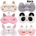 thumbnail image 3 of 6PCS Sleep Mask Elastic Cartoon Lovely Sleeping Eye Mask Sleep Blindfold for Home, 3 of 9