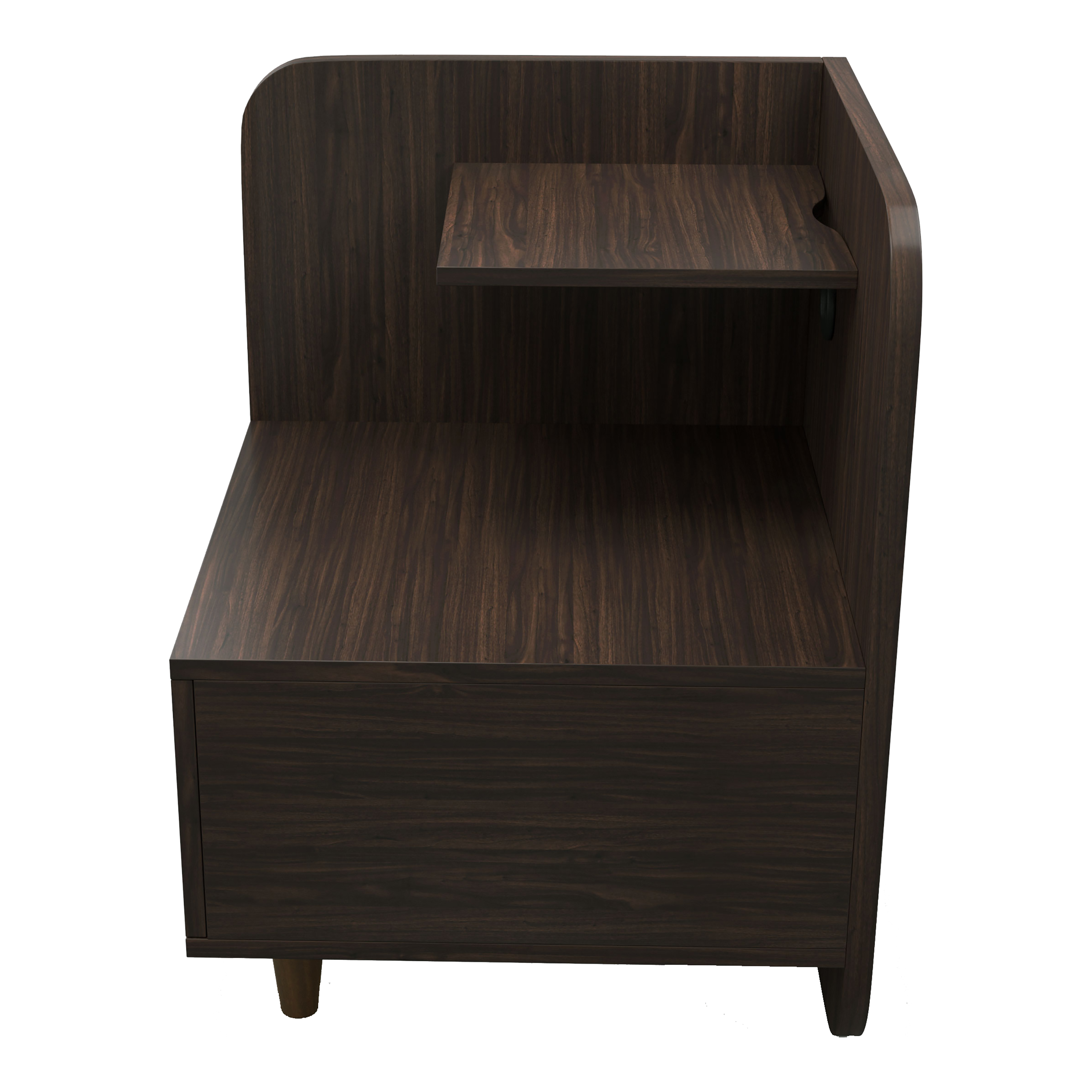 Furniture of America Ames Adult Modern 1-Drawer Nightstand with 2-Shelf, Wenge