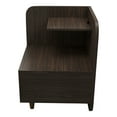 thumbnail image 4 of Furniture of America Ames Adult Modern 1-Drawer Nightstand with 2-Shelf, Wenge, 4 of 15