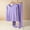 A-Purple, variant on Women's 100% Cotton Thermal Underwear Set Winter Warm Pajamas Lounge Wear Long Sleeve Top & Pants
