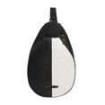 thumbnail image 3 of Lipstore Tennis Bag Chest Shoulder Purse Badminton Racquet Bag Waterproof with Adjustable Black White, 3 of 8