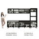 thumbnail image 4 of Madesa Gabinete de Cocina Integral Completa 310 cm Reims Negro 02, 4 of 10