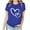 Navy(Style 67), variant on NuoCaiYun Trendy Blouses Women'S Casual Short-Sleeve Valentine'S Day Print T-Shirt Round Neck Summer Tops