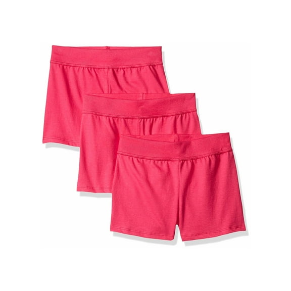 Hanes Girls' Jersey Shorts, 3-Pack Amaranth M