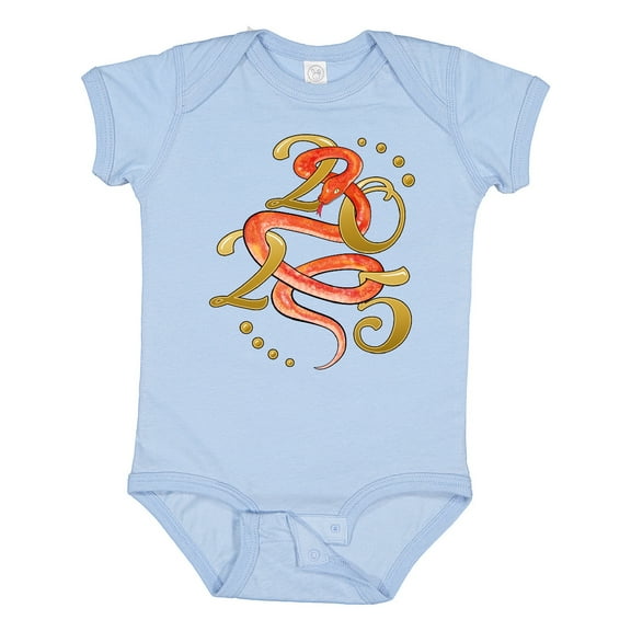 Inktastic Happy New Year 2025 Year of the Snake Boys or Girls Baby Bodysuit