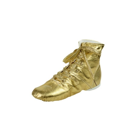 

Wazshop Womens Ballet Shoes Lace Up Dancing Boot Jazz Dance Ankle Boots Soft Split Sole Yoga Shoe Unisex Booties Slippers Flat Comfort Gold 9C