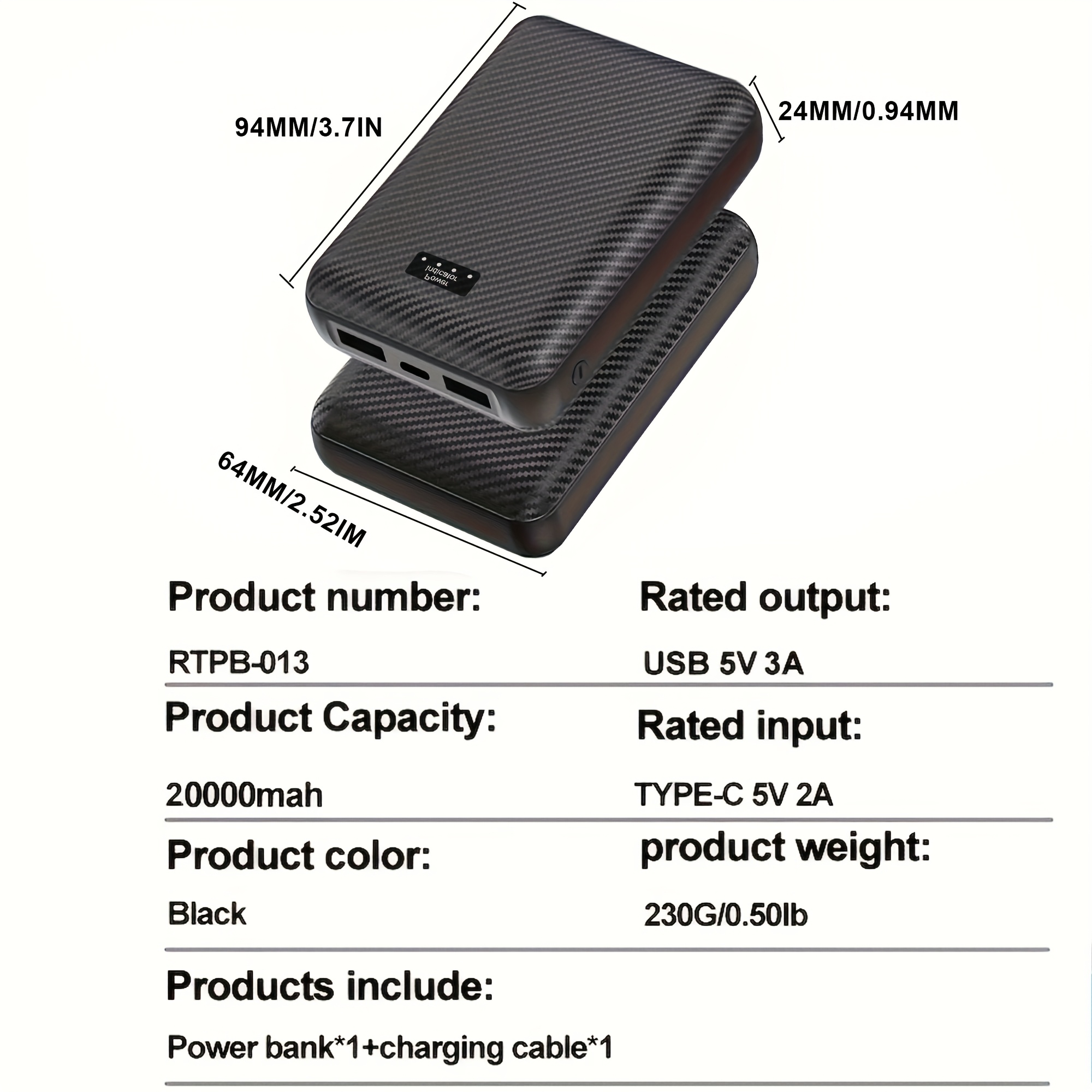 20000mAh Power Bank Vest Jacket Heated Charger External Battery Winter Heating Scarf SocksPortable Electric Heating Equipment