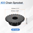 thumbnail image 2 of 2Pack #25 Chain Roller Sprocket 14mm Bore 1/4" Pitch 25 Tooth with Set Screws, 2 of 6