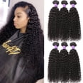 thumbnail image 4 of Peluca de cabello humano ondulado Paquetes de ondas Alisable para fiestas Bodas Citas Paquetes de cabello de dama, 4 of 5
