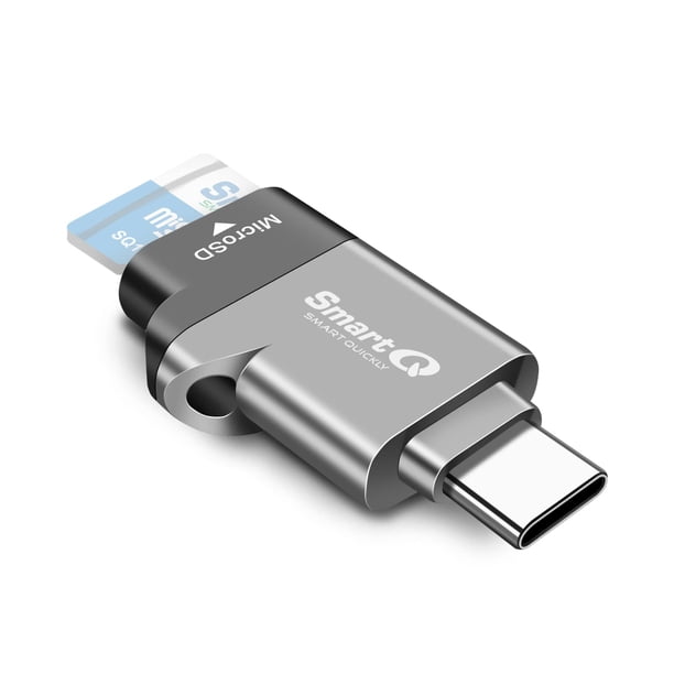 Lector de tarjetas microSD USB-C SmartQ C356 con USB 3.0 Super Speed