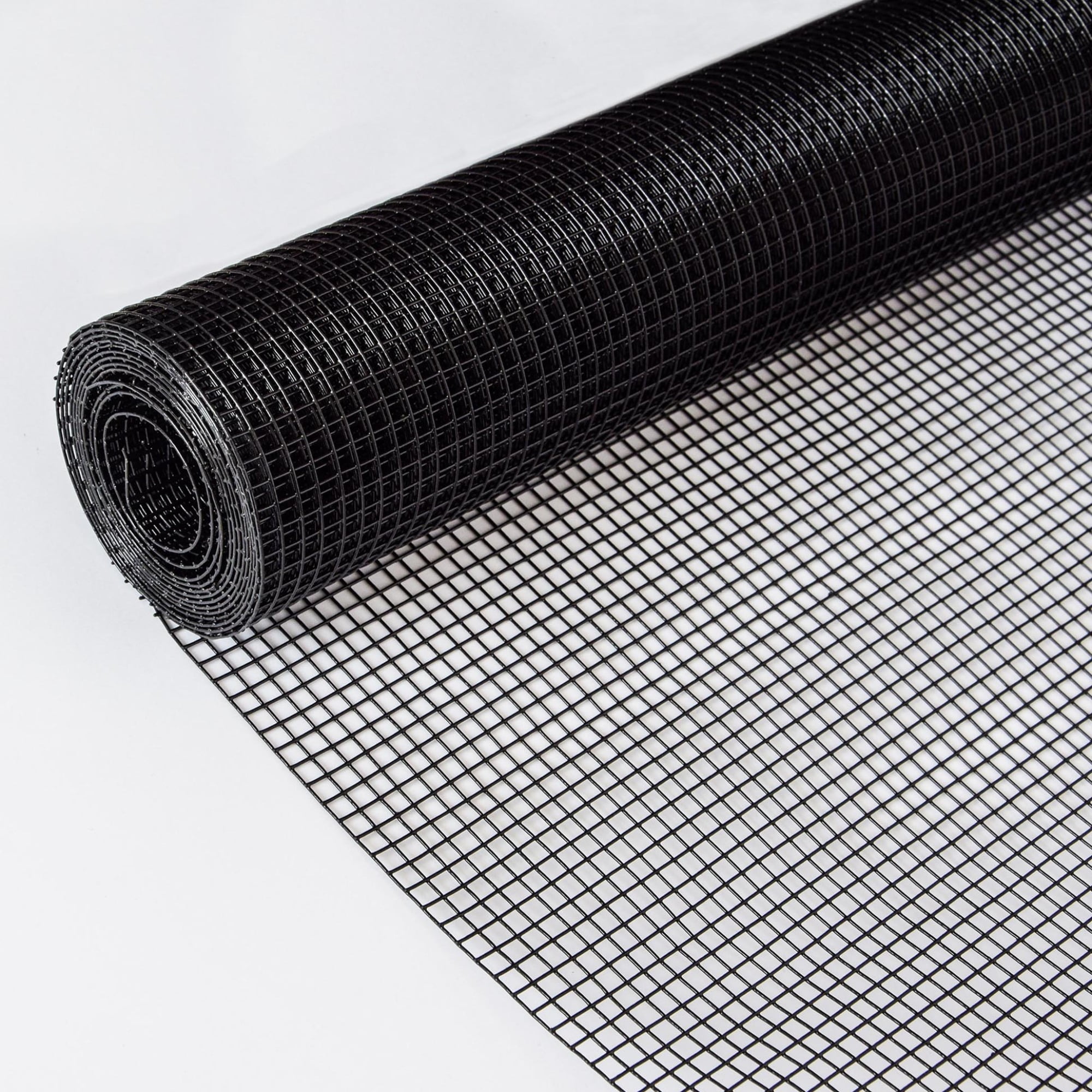 Leumius Hardware Cloth,24 inch×50 ft Black PVC Hardware Cloth,21 Gauge 1/4 inch Welded Wire for Poultry-Netting Cage,Home Improvement,Chicken Coop