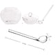 thumbnail image 4 of Household Transparent Jars Large Round Glass Spice Jars Storage Jars Kitchen Tool Sugar Container with Glass Lid and Spoon for Kitchen (350ml), 4 of 5