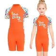 thumbnail image 4 of Bañador DYNWAVEMX neopreno Shorty para niños con protección solar Naranja M, 4 of 8