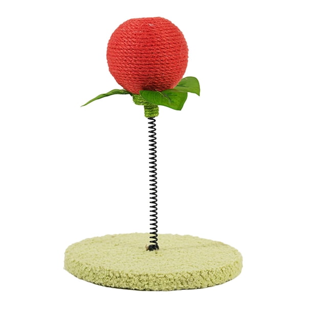 Juguete rascador para gatos, pelota rascadora para gatos, juguete interactivo con resorte para gatos Rojo