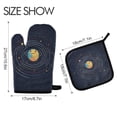 thumbnail image 2 of Yayeee Oven Mitts and Pot Holder Set of 2 Heat Resistant Kitchen Gloves Baking Hot Pad, Cat Planet, 2 of 5
