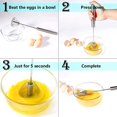 thumbnail image 4 of 2 batidores de huevos, batidor semiautomático multifuncional de acero inoxidable, batidor de leche, batidor giratorio para utensilios de cocina (12 pulgadas + 10 pulgadas), 4 of 5