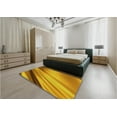 thumbnail image 5 of Ahgly Company Machine Washable Indoor Square Transitional Deep Yellow Area Rugs, 5' Square, 5 of 7