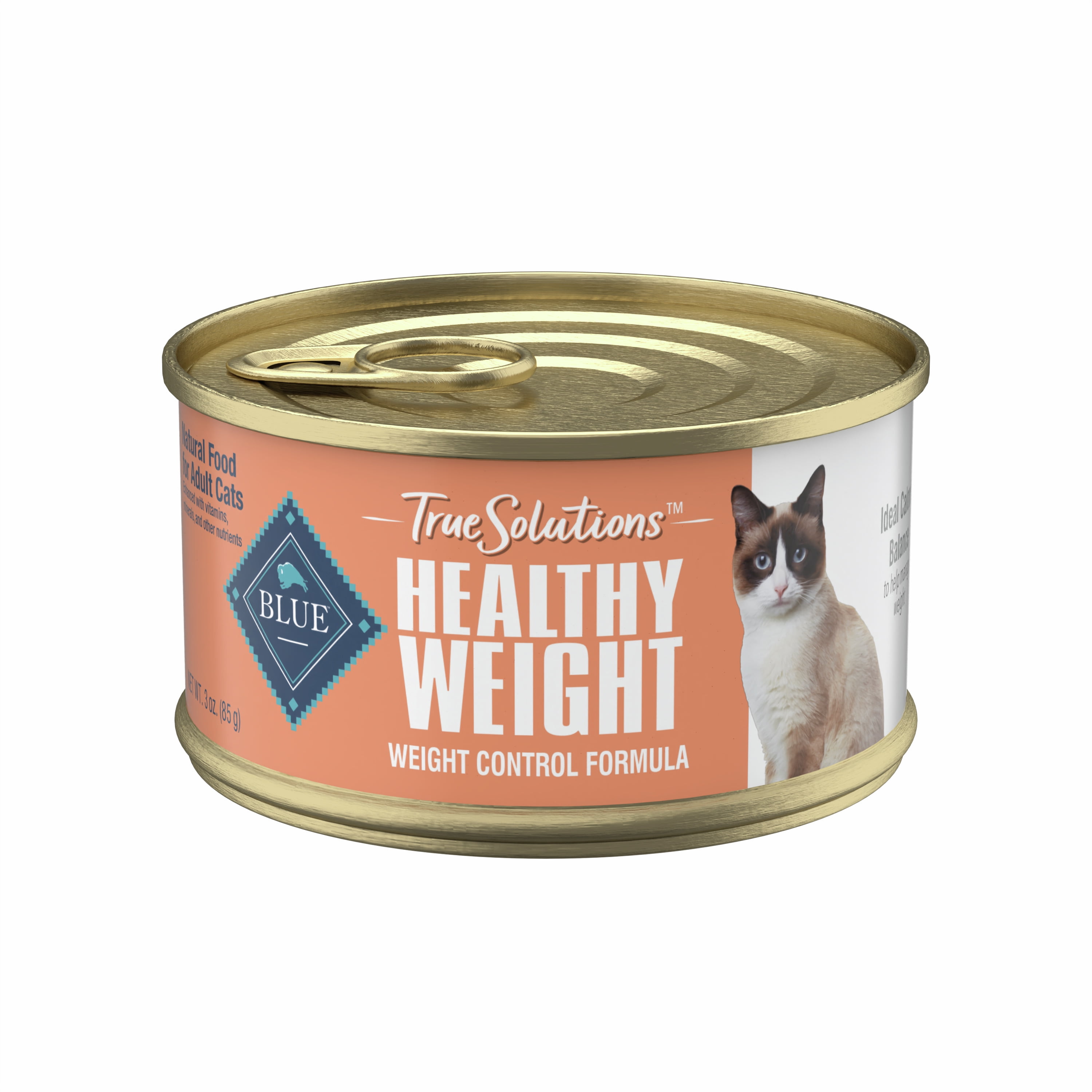 Blue Buffalo True Solutions Fit & Healthy Weight Control Chicken Pate Wet Cat Food for Adult Cats, Whole Grain, 3 oz. Can